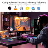 4K60Hz HDMI Video Capture Device with Loopout, USB-C 5Gbps Capture, Low Latency, Line/MIC Audio In, Plug & Play