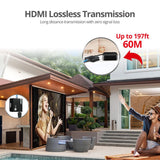 HDMI Over Cat6 Extender - 60m - 1080p - PoC - Metal Housing