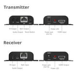 HDMI Over IP Extender with IR - 492ft (150m), 1080p @ 60Hz, IR Control, Audio Extraction, One-to-Many Support