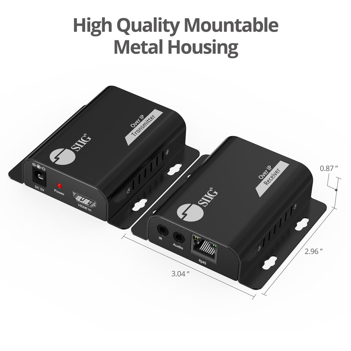HDMI Over IP Extender with IR - 492ft (150m), 1080p @ 60Hz, IR Control, Audio Extraction, One-to-Many Support
