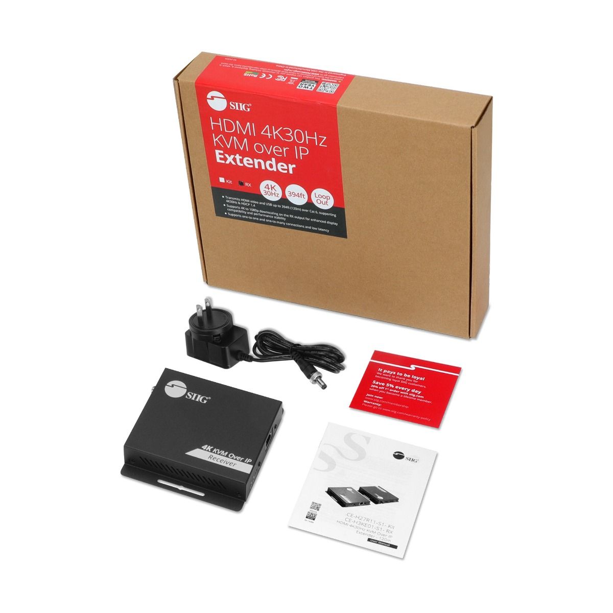 HDMI 4K30Hz KVM Over IP Extender - RX - One to Many - Downscaler - Low-latency