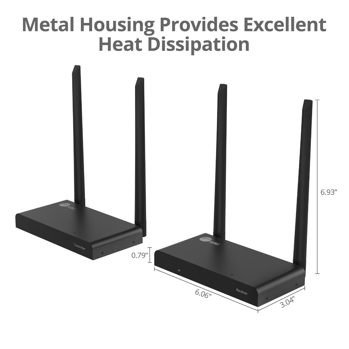 Full HD Wireless HDMI Extender Kit with IR and HDMI Loop-Out, 1080p, Up to 492ft, Up to 4 Receivers