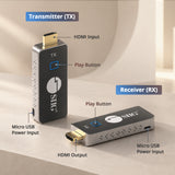 1080p Wireless HDMI Dongle Extender - Up to 164ft (50m)- USB Powered - 5.8GHz Frequency - Auto Pair Functional