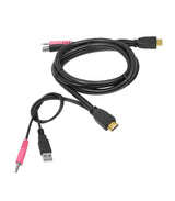 USB HDMI KVM Cable with Audio & Mic
