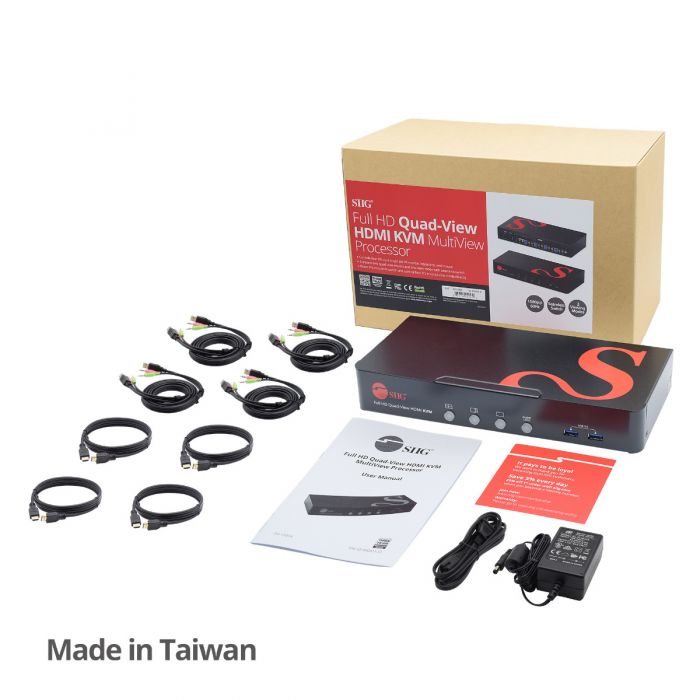 Full HD Quad-View HDMI KVM MultiView Processor