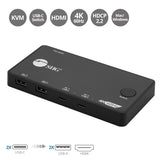 2x1 USB-C 4K60Hz Video KVM Switch, Mini and Portable KVM, USB-C bus powered, MacBook Pro, iPad Pro, USB-C DP Alt-mode Tablet, Windows & Mac USB-C Laptop
