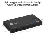 2x1 USB-C 4K60Hz Video KVM Switch, Mini and Portable KVM, USB-C bus powered, MacBook Pro, iPad Pro, USB-C DP Alt-mode Tablet, Windows & Mac USB-C Laptop