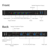 4x1 DisplayPort 4K KVM USB 3.0 Switch with Remote Control