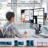 Articulating Dual Monitor Desk Mount - 17" to 32" - Max Load 19.8 lbs(each) - VESA Plate 75x75mm/100x100mm