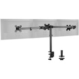 Articulating Triple Monitor Desk Mount - 13" to 32", Max Load 17.6 lbs, VESA Plate 75x75mm,100x100mm