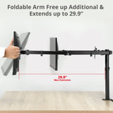 Articulating Triple Monitor Desk Mount - 13" to 32", Max Load 17.6 lbs, VESA Plate 75x75mm,100x100mm