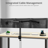 Articulating Triple Monitor Desk Mount - 13" to 32", Max Load 17.6 lbs, VESA Plate 75x75mm,100x100mm