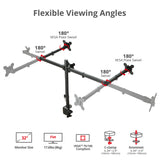 Triple 32" Articulating Monitor Arm Mount-Black, Up to 32", Max Load 17.6 lbs, VESA Plate 75x75mm,100x100mm