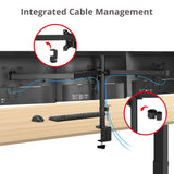 Triple 32" Articulating Monitor Arm Mount-Black, Up to 32", Max Load 17.6 lbs, VESA Plate 75x75mm,100x100mm