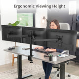 Triple 32" Articulating Monitor Arm Mount-Black, Up to 32", Max Load 17.6 lbs, VESA Plate 75x75mm,100x100mm