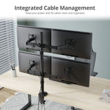 Articulating Quad Monitor Desk Mount - 13" to 32" - Max Load 19.8 lbs - 75x75mm/100x100mm