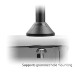 Freestanding Dual Monitor Desk Stand - 13" to 27", Max Load 22 lbs