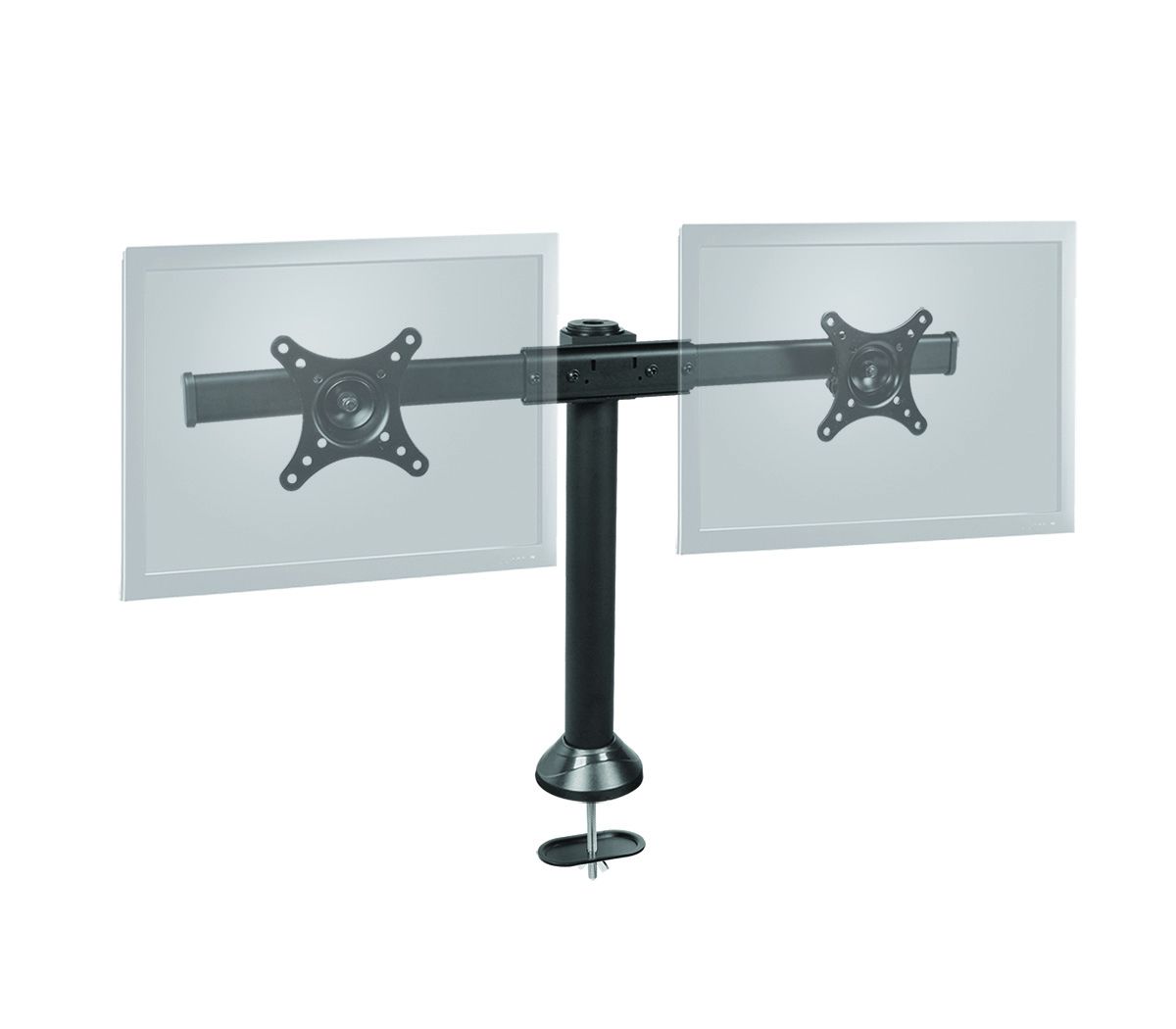 Freestanding Dual Monitor Desk Stand - 13" to 27", Max Load 22 lbs