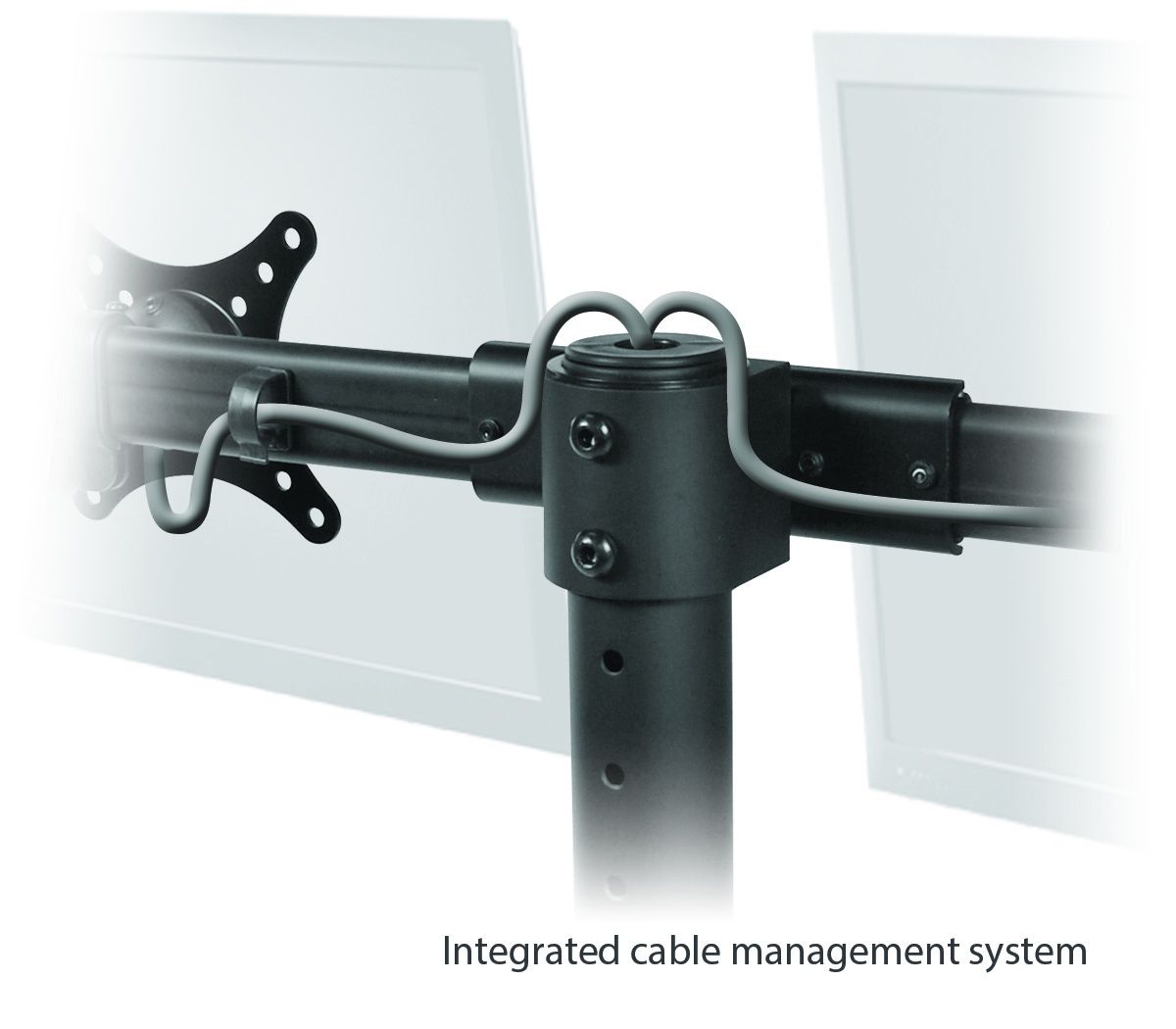 Triple Monitor Freestanding Desk Stand - 13" to 27" - Max Load 22 lbs - VESA 75/100mm