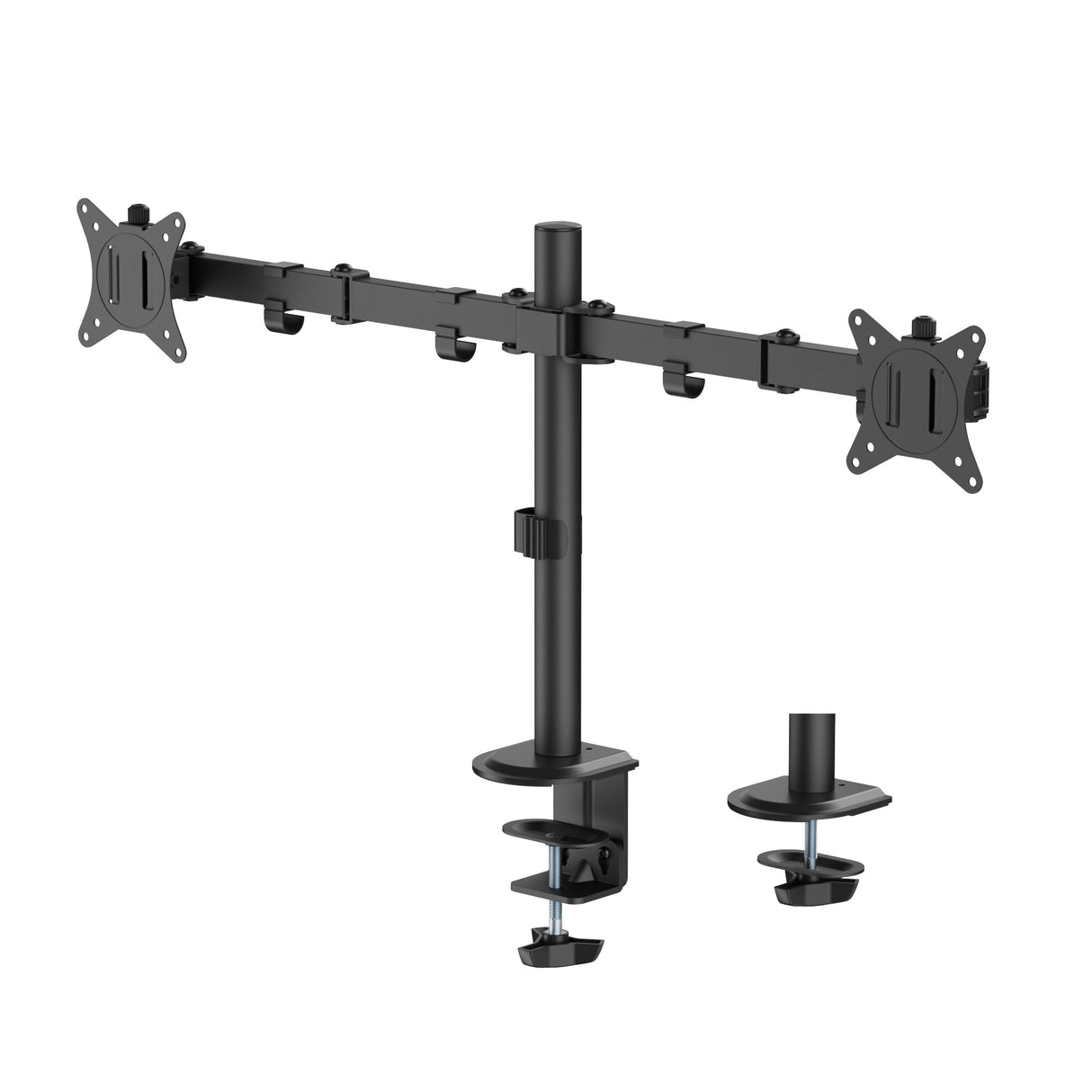 Dual Monitor Articulating Desk Mount - Fits 13" to 32" monitors - Max Load 19.8 lbs each - VESA Plate 75x75/100x100mm