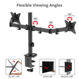 Dual Monitor Articulating Desk Mount - Fits 13" to 32" monitors - Max Load 19.8 lbs each - VESA Plate 75x75/100x100mm