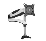 Full-Motion Easy Access Single Monitor Desk Mount - White