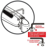 Full-Motion Easy Access Single Monitor Desk Mount - White