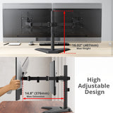 Articulated Freestanding Dual Monitor Desk Stand - 13"-32" - Max Load 19.8 lbs - 75x75mm/100x100mm