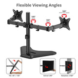 Articulated Freestanding Dual Monitor Desk Stand - 13"-32" - Max Load 19.8 lbs - 75x75mm/100x100mm