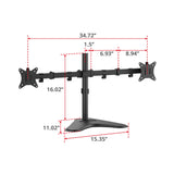 Articulated Freestanding Dual Monitor Desk Stand - 13"-32" - Max Load 19.8 lbs - 75x75mm/100x100mm