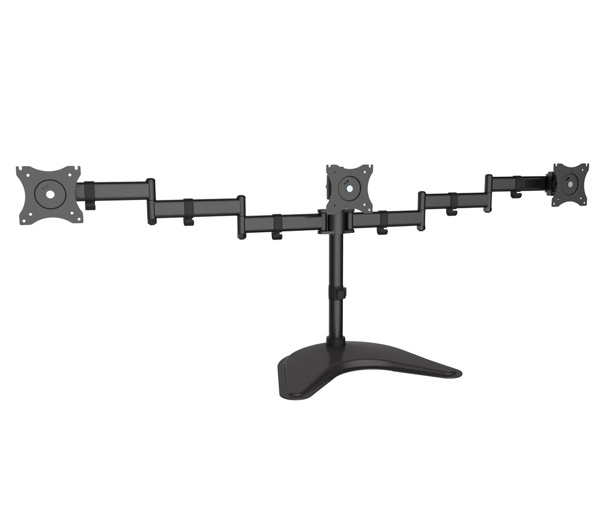 Articulated Freestanding Triple Monitor Desk Stand - 13"-27", Max Load 17.6lbs each