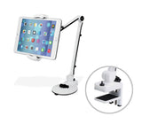 Full Motion Easy-Adjust Universal Tablet Mount - White - Fits 7" to 12" Screen - Max Load 2.2 lbs