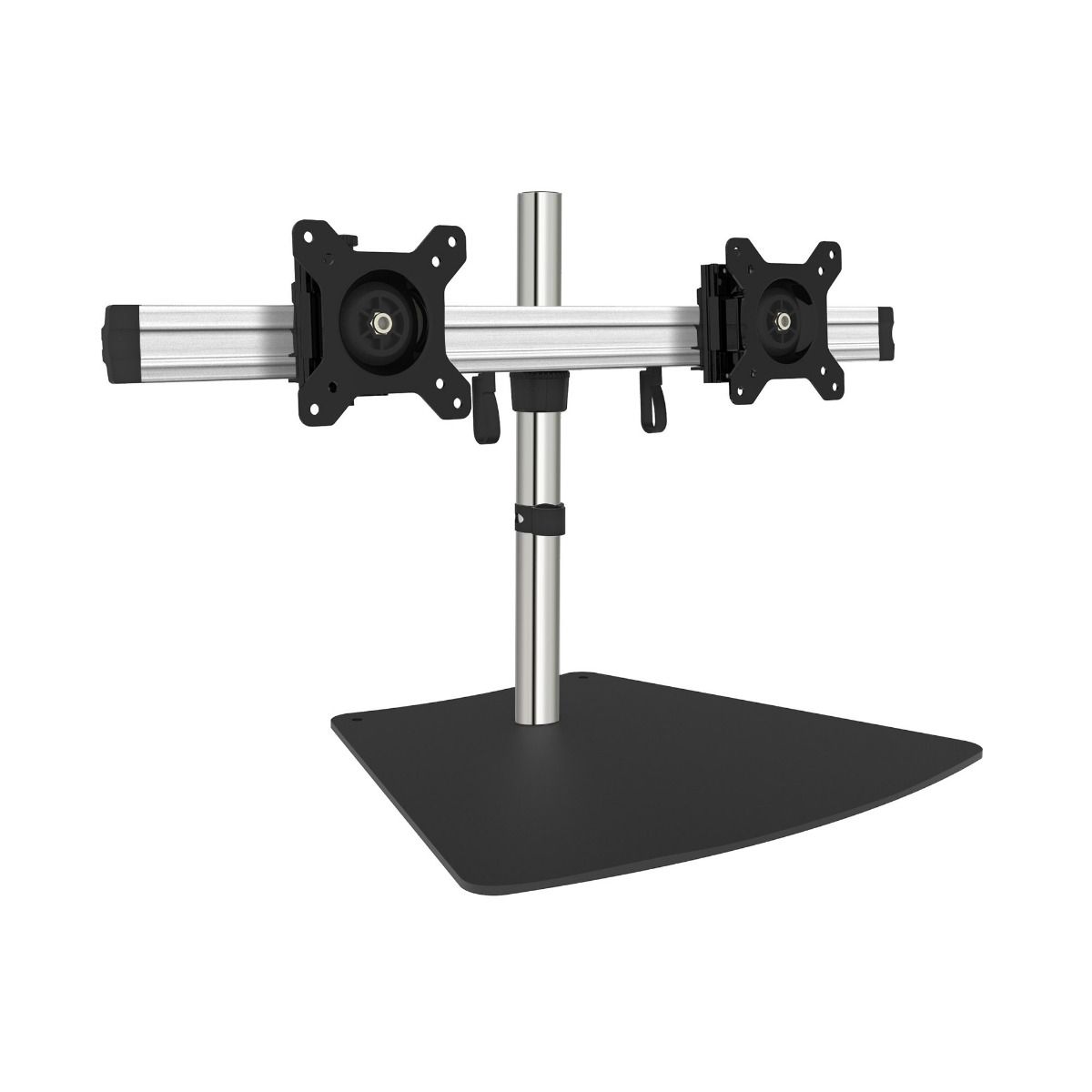 Freestanding Easy-Adjust Dual Monitor Desk Stand - 13" to 27", Max Load 17.6 lbs