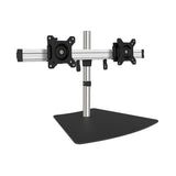 Freestanding Easy-Adjust Dual Monitor Desk Stand - 13" to 27", Max Load 17.6 lbs