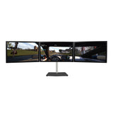 Premium Aluminum Freestanding Triple Monitor desk stand - 13" to 27" - Max Load 17.6 lbs each