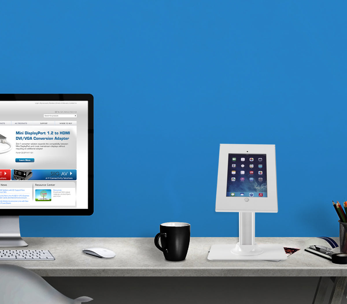 Security Countertop Kiosk & POS Stand for iPad