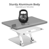 Adjustable Aluminum Laptop Stand for Macbook and PC, Fits10 to 17 inches Laptop, Max Load 22 lbs