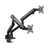Aluminum Mechanical Spring Slim Monitor Arm Desk Mount - Dual 17" to 32" Monitor, Max Load up to 17.6 lbs each
