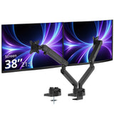 Dual 38" Mechanical Spring Monitor Arm Top Mount-Black -  Up to 38" Monitor, Max Load up to 26.4 lbs each