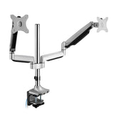 Dual Monitor Gas Spring Desk Mount with USB Port - 13" to 32" - Max Load up to 19.8 lbs each - Quick Access USB & Audio Port