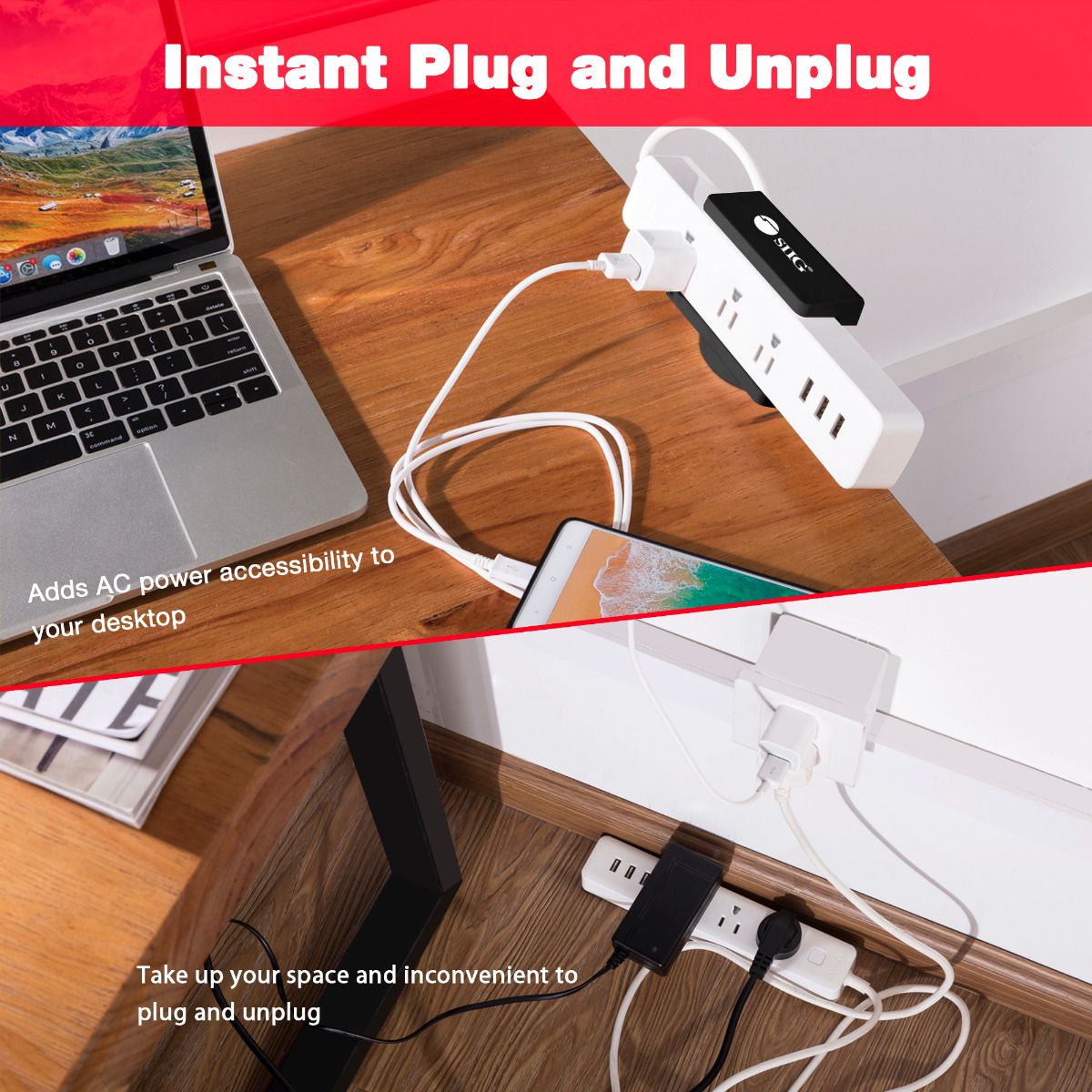 Powerstrip Clamp Holder - Black