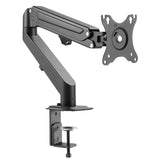 Single Monitor Gas Spring C-Clamp Desk Mount -17 to 27", Max Load 14.3 lbs