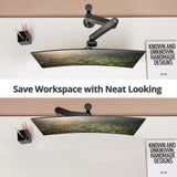 Single Arm Pole Multi-Angle Replaceable Articulating Monitor Desk Mount - 14~30"- 17.6lbs each- Detachable VESA plate
