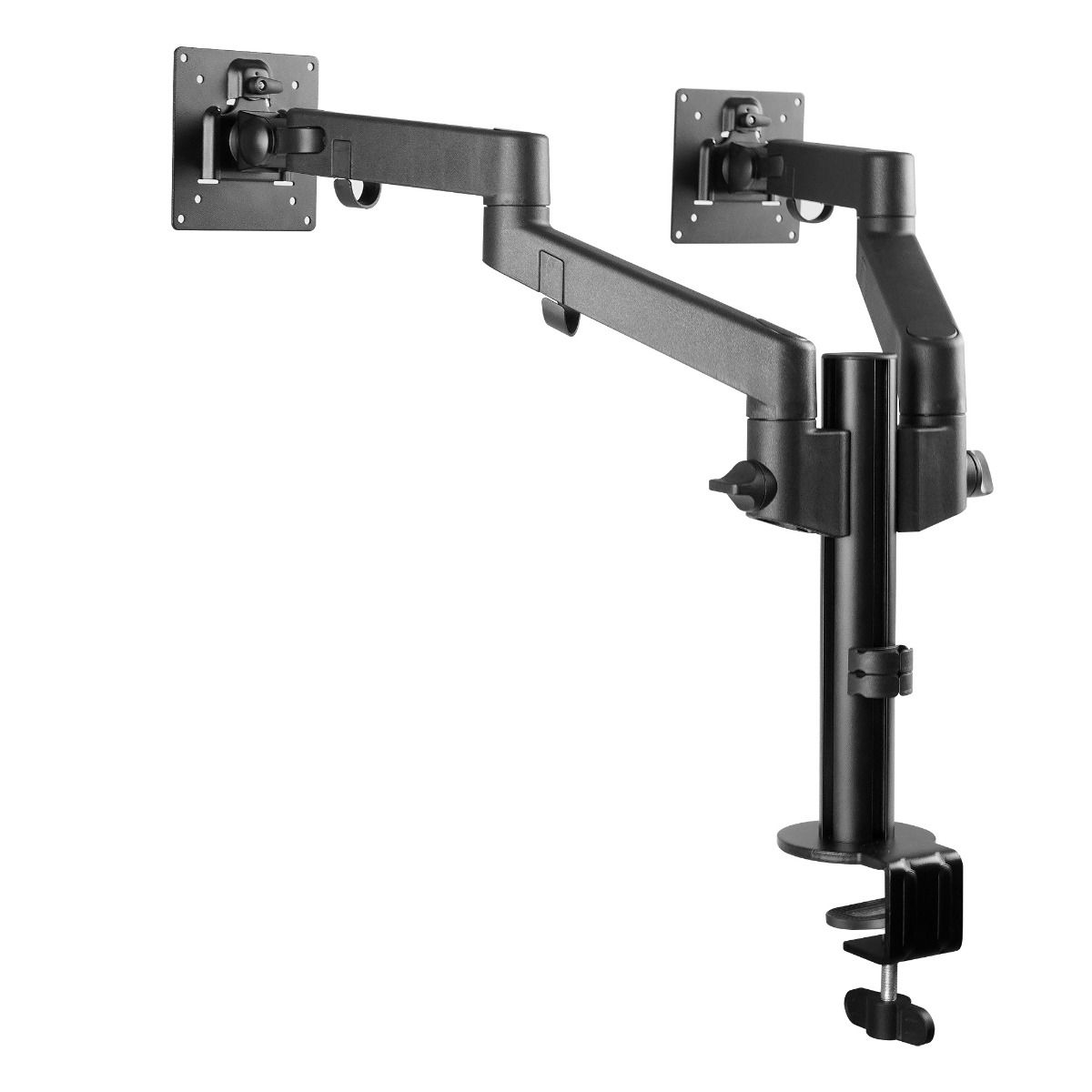 Dual monitor arm, Multi-angle replaceable, Articulating, Up to 30