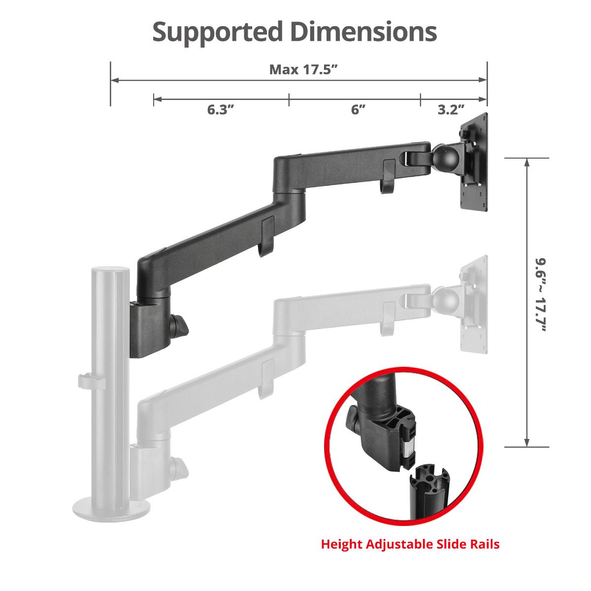 Replaceable Articulating Separate Arm