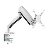 Heavy Duty Gas Spring Single Monitor Arm - Desk Mount, 17" to 49", 50.7 lbs Max, Aluminum, VESA 75x75, 100x100, 200x200mm, Quick Access USB 3.0 & Audio Port
