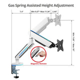 Premium Single-Monitor Arm Desk Mount with Gaming RGB Lighting