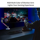 Premium Single-Monitor Arm Desk Mount with Gaming RGB Lighting - 17" to 34"