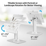 Security Lockable Countertop Kiosk Stand Holder for iPad