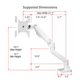 Single Heavy Duty 34"- 49" Monitor Arm Desk Mount with Easy Top Mounting - Load 22-44 lbs - VESA 75/100/200mm